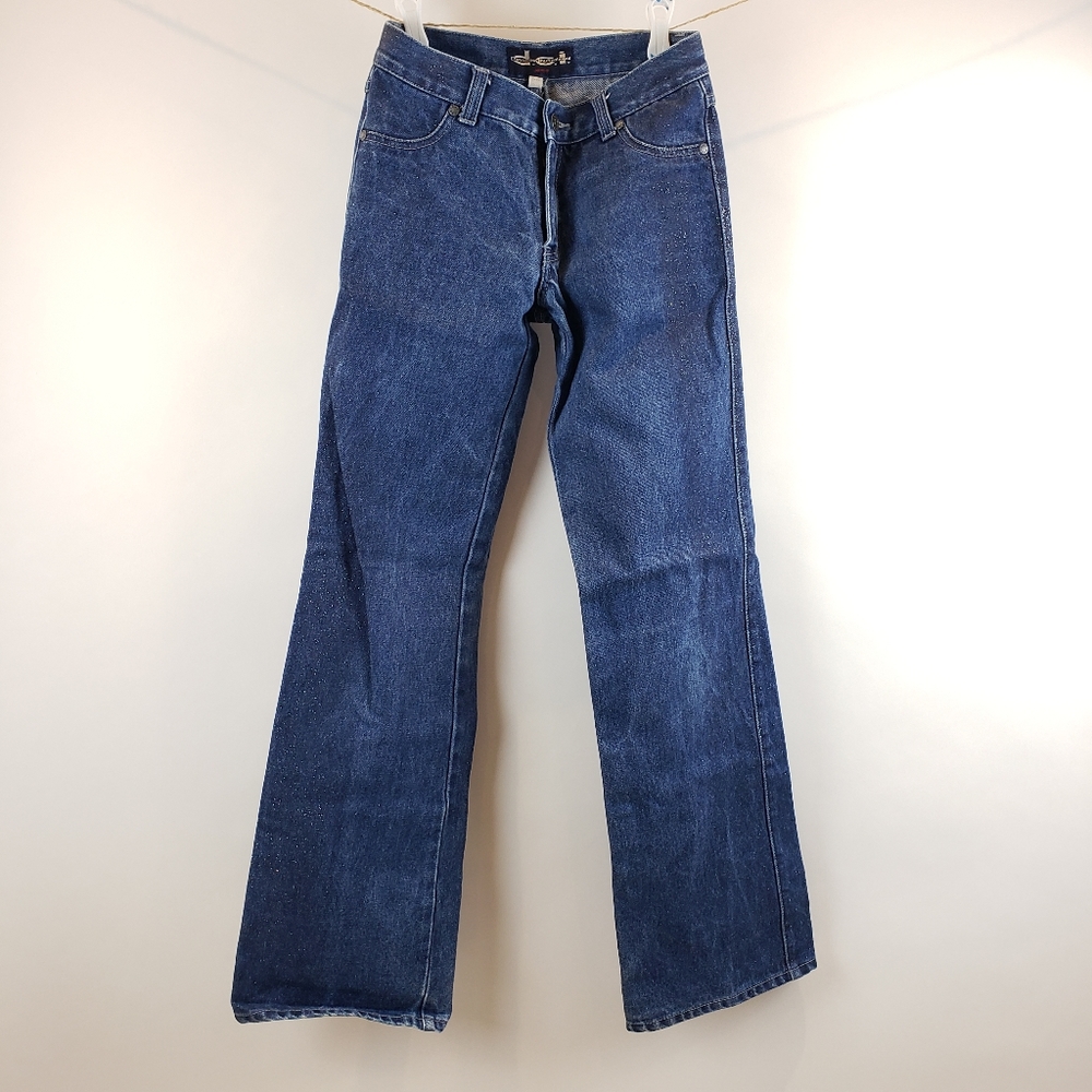 Vintage Y2K D.E.I Glitter Wide Leg Jeans